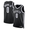 Johmsee B.Nets #0 Mikel Brown Jr. Black Swingman Jerseys - Icon Edition