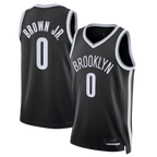 Johmsee B.Nets #0 Mikel Brown Jr. Black Swingman Jerseys - Icon Edition