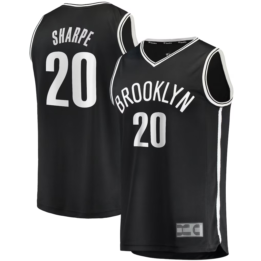 Johmsee B.Nets #20 Day'Ron Sharpe  Black Fast Break Replica Jerseys - Icon Edition