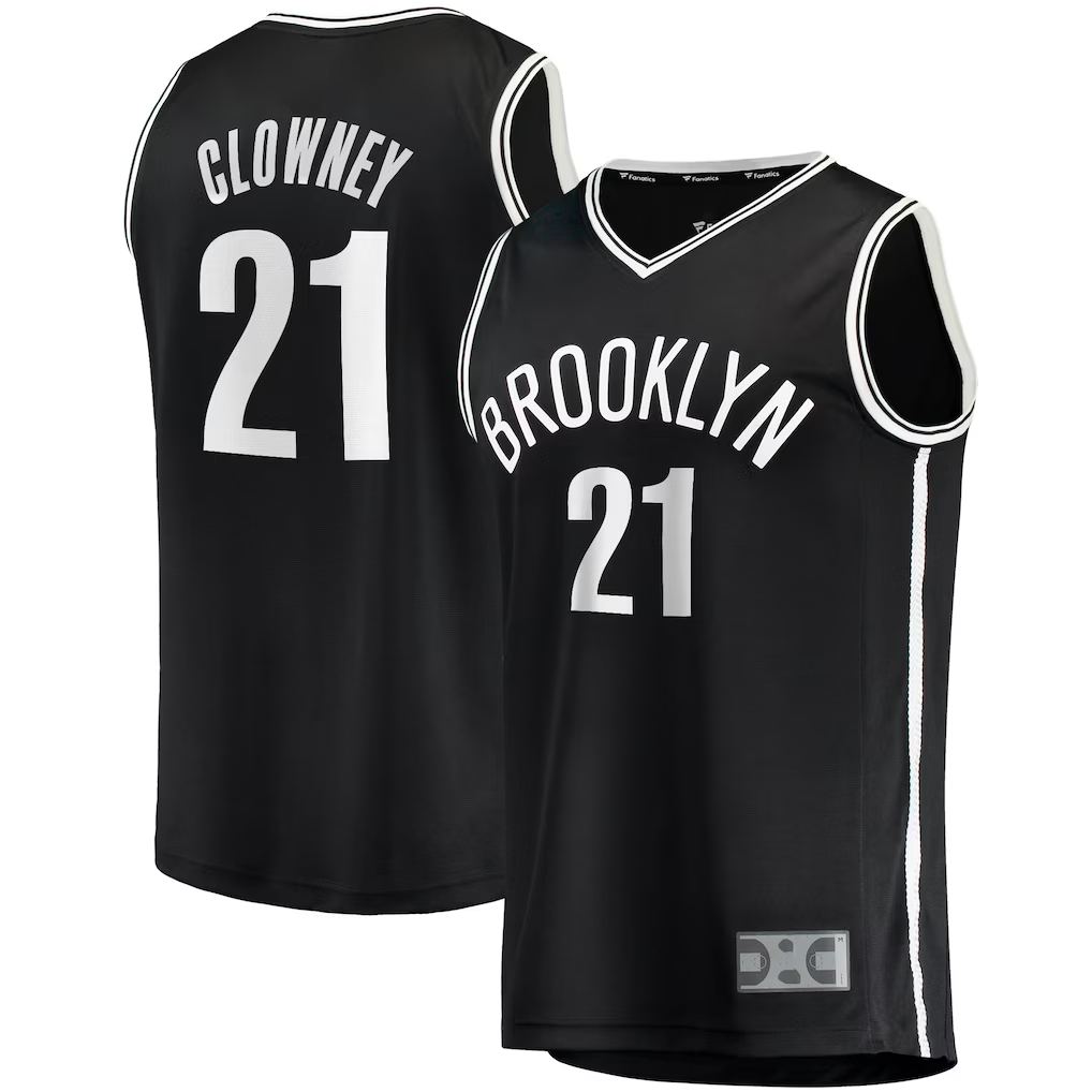 Johmsee B.Nets #21 Noah Clowney Black Fast Break Replica Jerseys - Icon Edition
