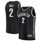 Johmsee B.Nets #2 Daniel Wolf Black Fast Break Replica Jerseys - Icon Edition