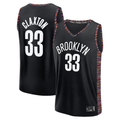 Johmsee B.Nets #33 Nic Claxton Black 202526 City Edition Fast Break Jerseys