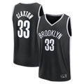 Johmsee B.Nets #33 Nic Claxton  Black Fast Break Replica Jerseys - Icon Edition