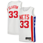 Johmsee B.Nets #33 Nic Claxton White Swingman Jerseys - Classic Edition