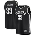 Johmsee B.Nets #33 Nicolas Claxton  Black Fast Break Player Jerseys - Icon Edition