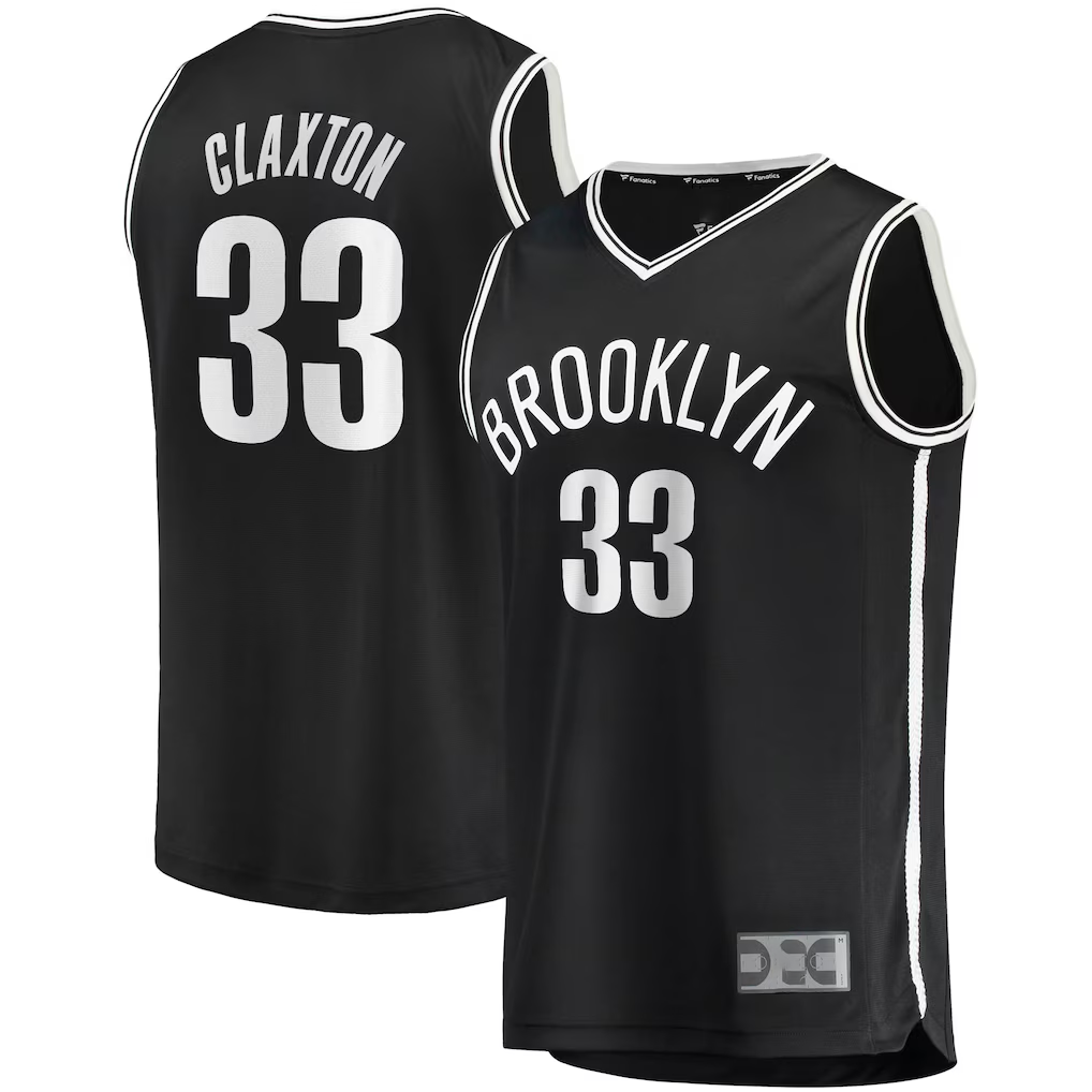 Johmsee B.Nets #33 Nicolas Claxton  Black Fast Break Replica Jerseys - Icon Edition