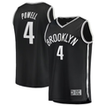 Johmsee B.Nets #4 Drake Powell Black Fast Break Replica Jerseys - Icon Edition