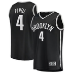 Johmsee B.Nets #4 Drake Powell Black Fast Break Replica Jerseys - Icon Edition