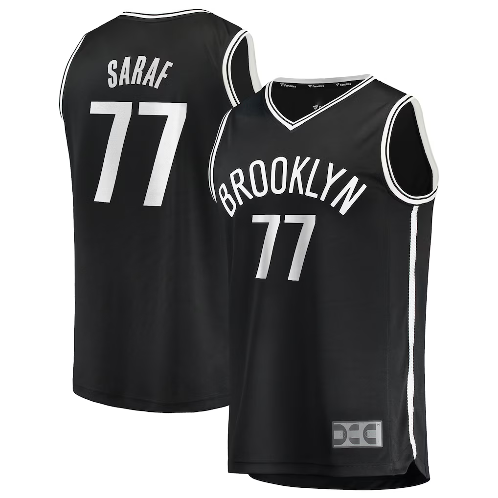 Johmsee B.Nets #77 Ben Saraf  Black Fast Break Replica Jerseys - Icon Edition