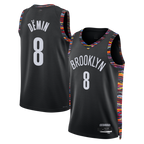 Johmsee B.Nets #8 Egor D?min Black 202526 Swingman Jerseys - City Edition