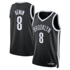 Johmsee B.Nets #8 Egor D?min Black Swingman Jerseys - Icon Edition