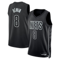 Johmsee B.Nets #8 Egor D?min  Black Swingman Jerseys - Statement Edition