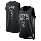 Johmsee B.Nets #8 Egor D?min  Black Swingman Jerseys - Statement Edition
