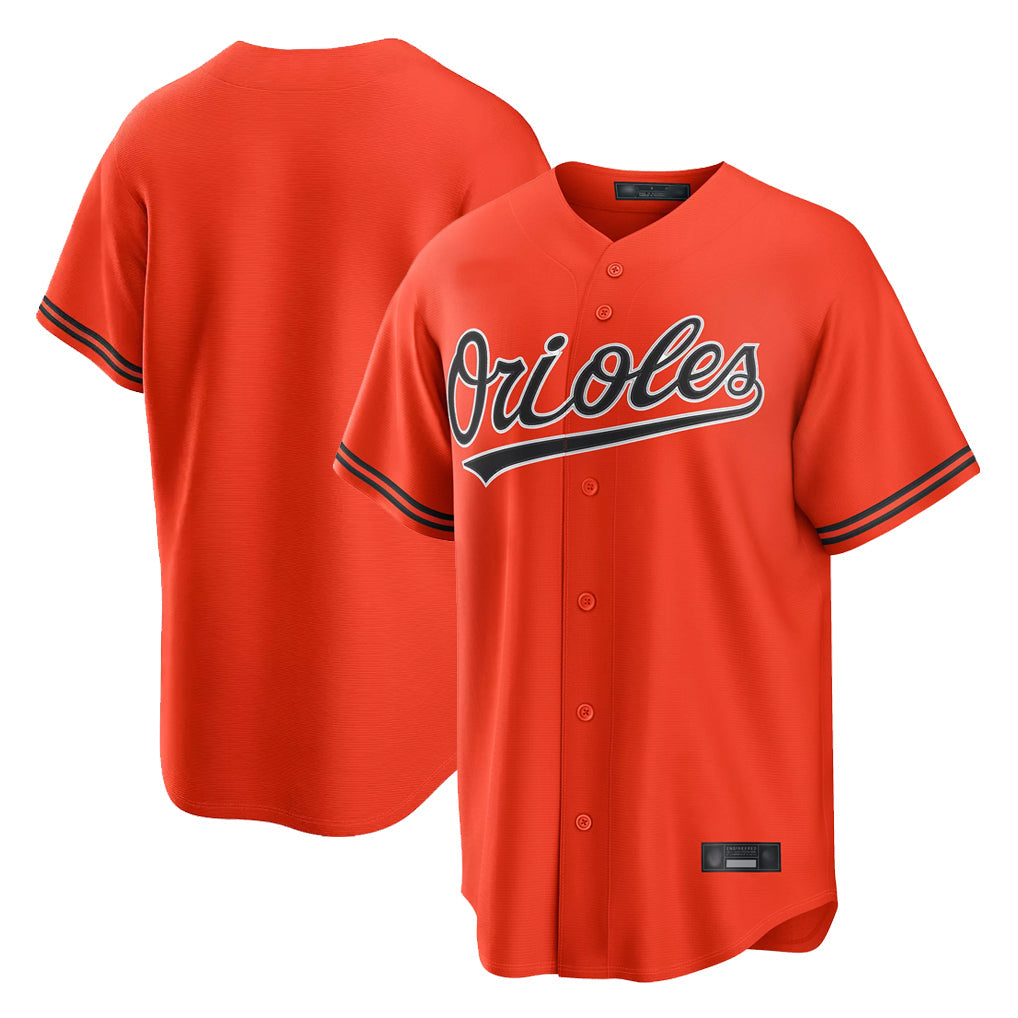 Johmsee B.Orioles Orange Home Game Blank Player Stitched Jerseys