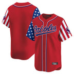 Johmsee B.Orioles Red Independence Day Vapor Premier Limited Home Game Blank Player Stitched Jerseys