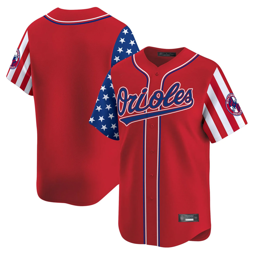 Johmsee B.Orioles Red Independence Day Vapor Premier Limited Home Game Blank Player Stitched Jerseys