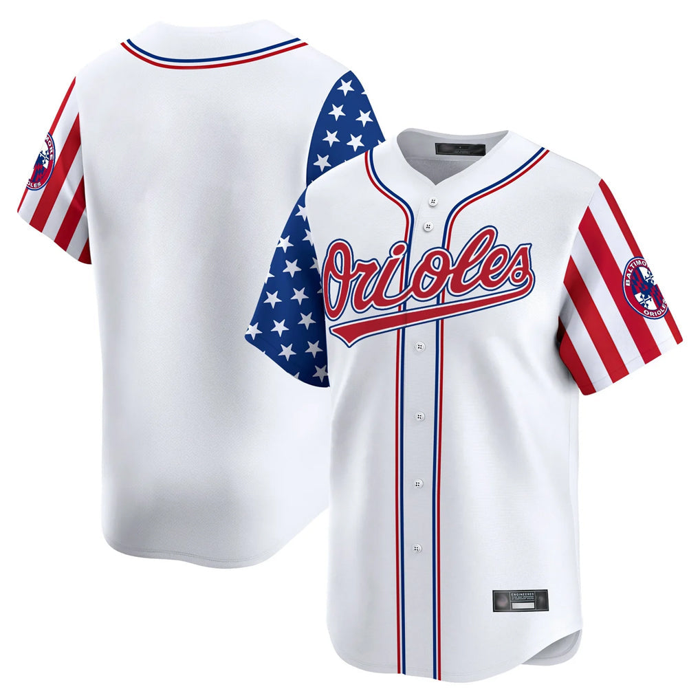 Johmsee B.Orioles White Independence Day Vapor Premier Home Game Blank Player Stitched Jerseys