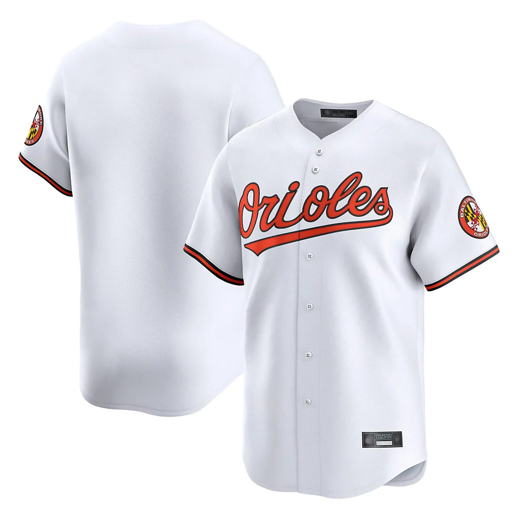 Johmsee B.Orioles White Limited Home Game Blank Player Stitched Jerseys