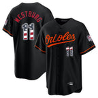 Johmsee B.Orioles #11 Jordan Westburg Player Black USA 250 Fourth of July Home Game Stitched Jerseys
