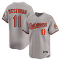 Johmsee B.Orioles #11 Jordan Westburg Player Gray Limited Home Game Stitched Jerseys