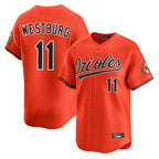 Johmsee B.Orioles #11 Jordan Westburg Player Orange Limited Home Game Stitched Jerseys