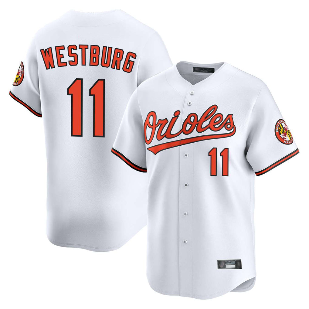Johmsee B.Orioles #11 Jordan Westburg Player White Limited Home Game Stitched Jerseys