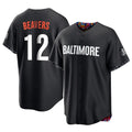 Johmsee B.Orioles #12 Dylan Beavers Player Black City Connect Home Game Stitched Jerseys