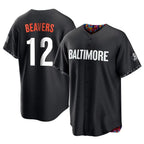 Johmsee B.Orioles #12 Dylan Beavers Player Black City Connect Home Game Stitched Jerseys