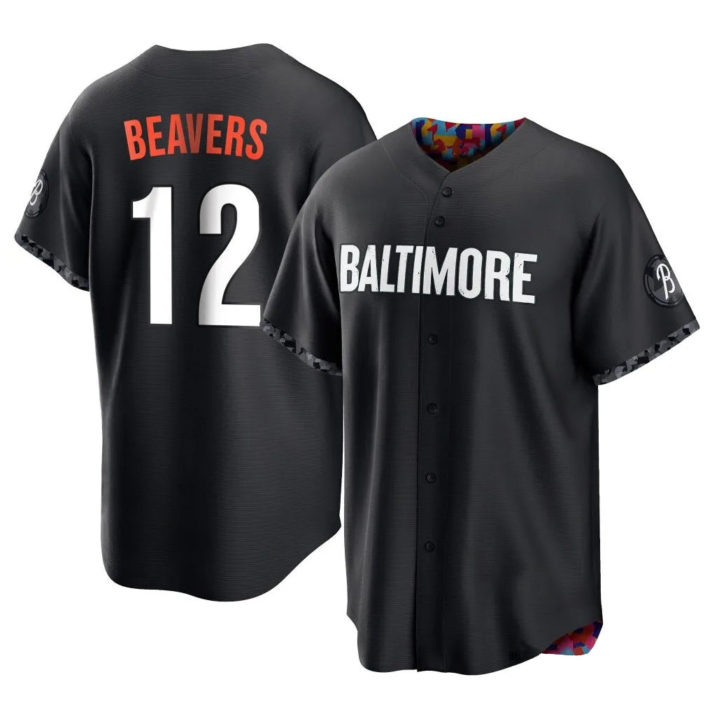 Johmsee B.Orioles #12 Dylan Beavers Player Black City Connect Home Game Stitched Jerseys
