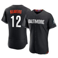 Johmsee B.Orioles #12 Dylan Beavers Player Black City Connect Limited Elite Home Game Stitched Jerseys