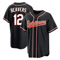 Johmsee B.Orioles #12 Dylan Beavers Player Black Out Home Game Stitched Jerseys