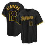 Johmsee B.Orioles #12 Dylan Beavers Player Black Snake Skin City Home Game Stitched Jerseys