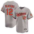Johmsee B.Orioles #12 Dylan Beavers Player Gray Limited Home Game Stitched Jerseys