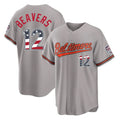 Johmsee B.Orioles #12 Dylan Beavers Player Gray USA 250 Fourth of July Home Game Stitched Jerseys