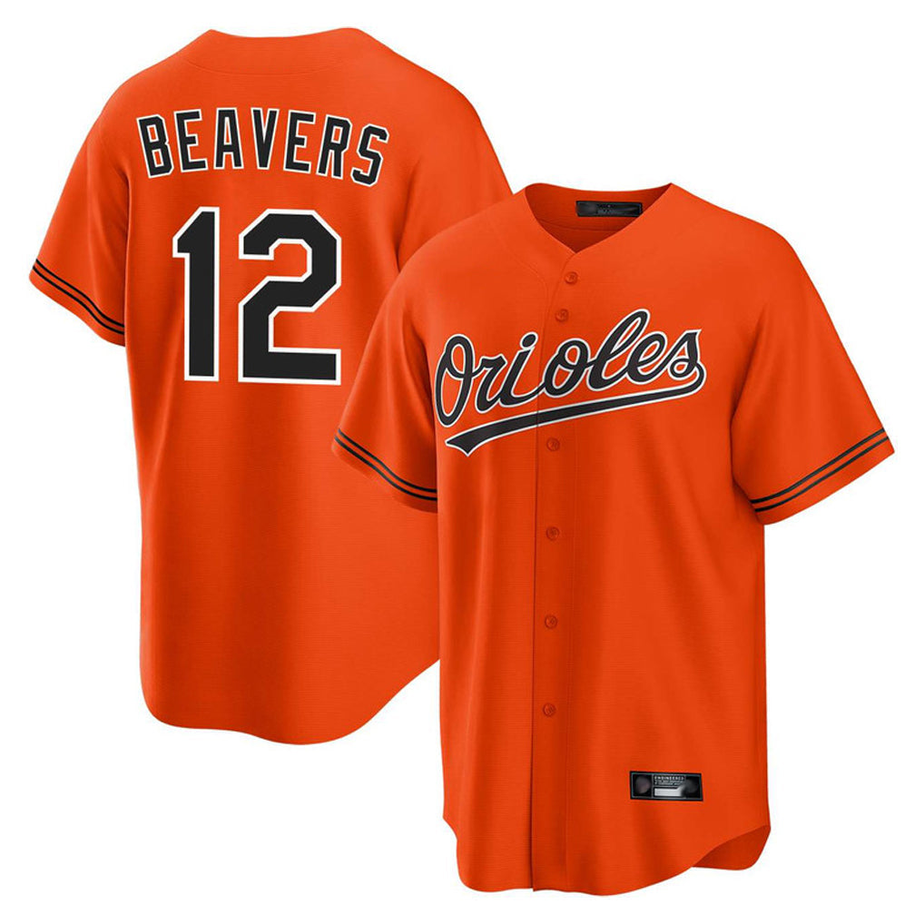 Johmsee B.Orioles #12 Dylan Beavers Player Orange Home Game Stitched Jerseys