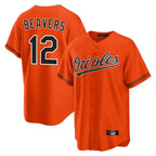 Johmsee B.Orioles #12 Dylan Beavers Player Orange Home Game Stitched Jerseys