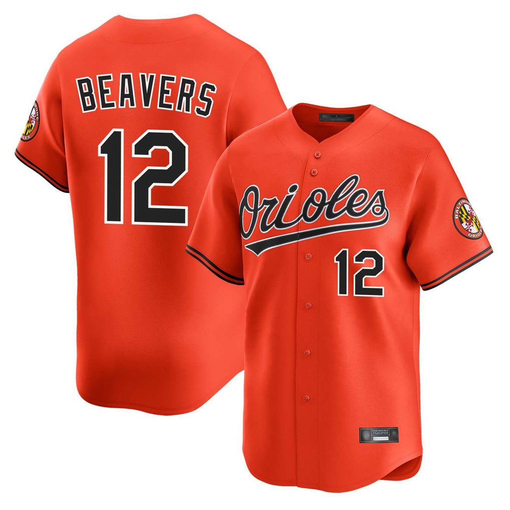 Johmsee B.Orioles #12 Dylan Beavers Player Orange Limited Home Game Stitched Jerseys