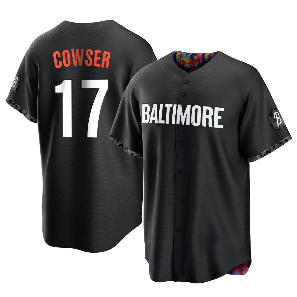 Johmsee B.Orioles #17 Colton Cowser Player Black City Connect Home Game Stitched Jerseys
