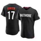 Johmsee B.Orioles #17 Colton Cowser Player Black City Connect Limited Elite Home Game Stitched Jerseys