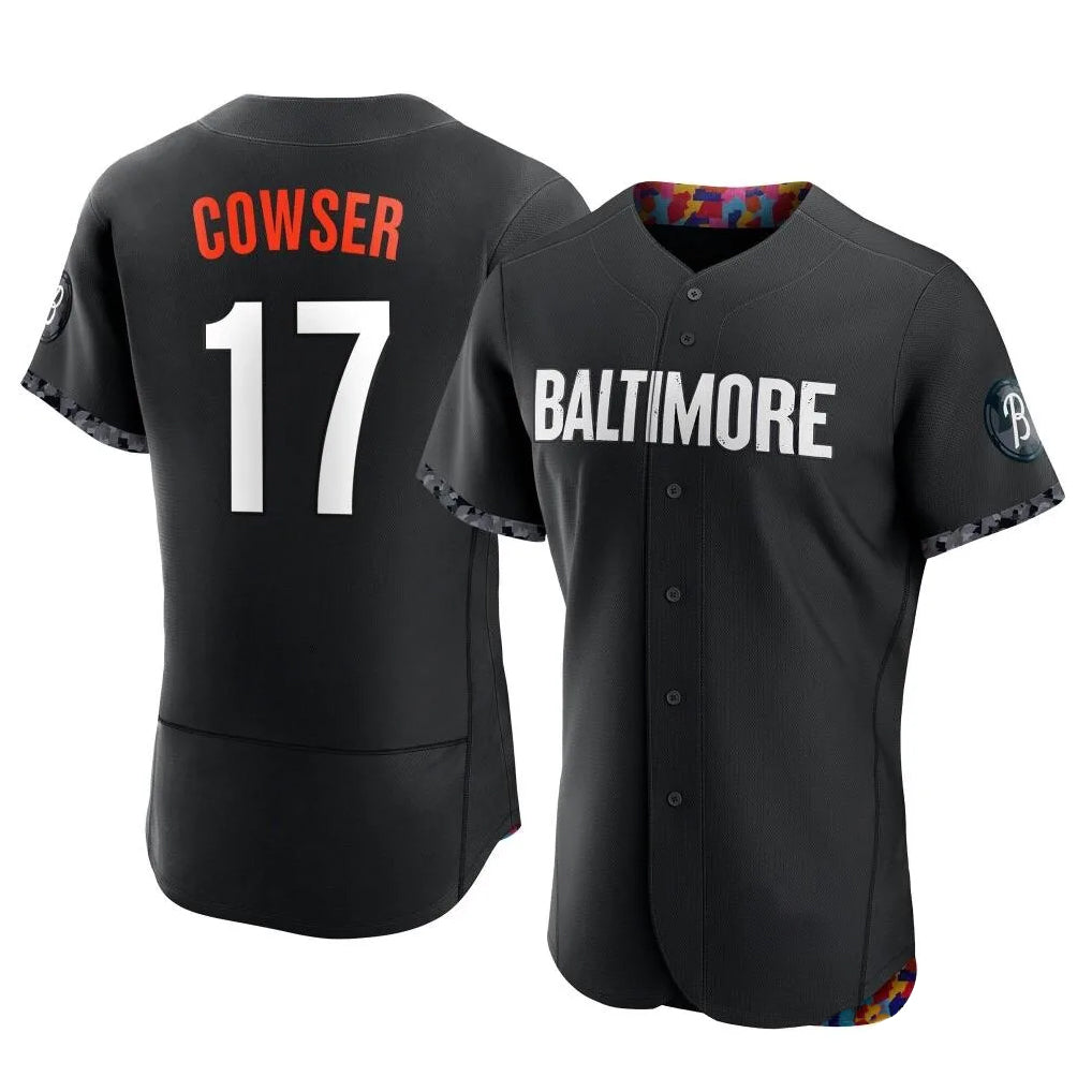 Johmsee B.Orioles #17 Colton Cowser Player Black City Connect Limited Elite Home Game Stitched Jerseys
