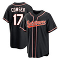 Johmsee B.Orioles #17 Colton Cowser Player Black Out Home Game Stitched Jerseys