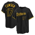 Johmsee B.Orioles #17 Colton Cowser Player Black Snake Skin City Home Game Stitched Jerseys