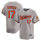 Johmsee B.Orioles #17 Colton Cowser Player Gray Limited Home Game Stitched Jerseys