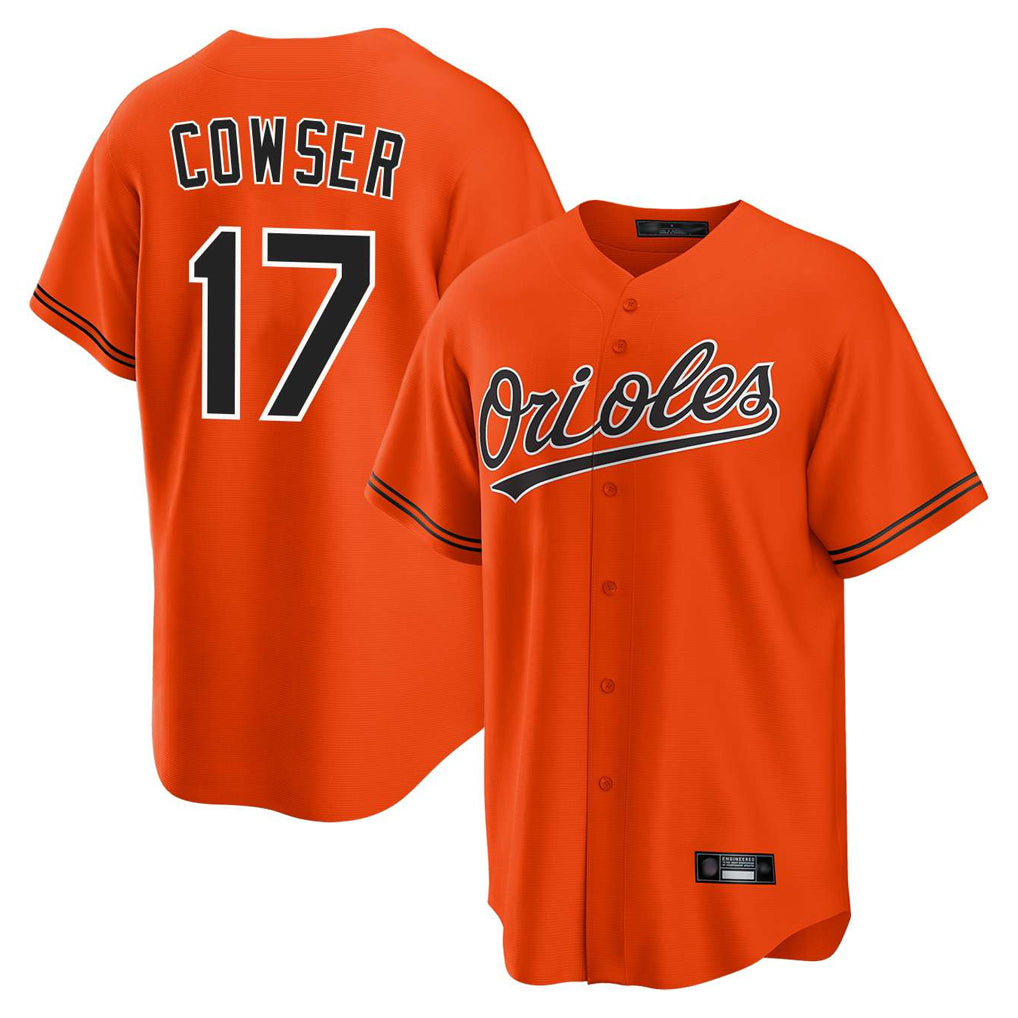 Johmsee B.Orioles #17 Colton Cowser Player Orange Home Game Stitched Jerseys