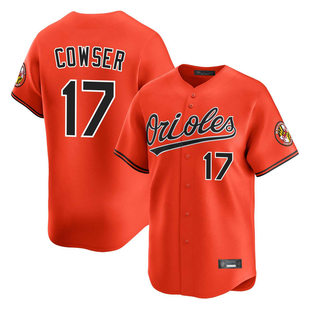 Johmsee B.Orioles #17 Colton Cowser Player Orange Limited Home Game Stitched Jerseys