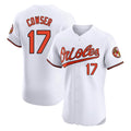 Johmsee B.Orioles #17 Colton Cowser Player White Limited Elite Home Game Stitched Jerseys