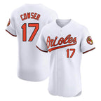Johmsee B.Orioles #17 Colton Cowser Player White Limited Elite Home Game Stitched Jerseys