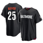 Johmsee B.Orioles #25 Pete Alonso Player Black City Connect Home Game Stitched Jerseys
