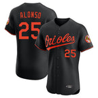 Johmsee B.Orioles #25 Pete Alonso Player Black Limited Elite Home Game Stitched Jerseys