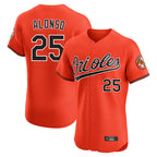 Johmsee B.Orioles #25 Pete Alonso Player Orange Limited Elite Home Game Stitched Jerseys